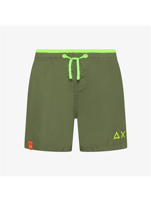 Shorts mare in nylon verde militare SUN 68 | H36306/19